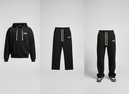 FNO Premium Fleece Sweatsuit – Black