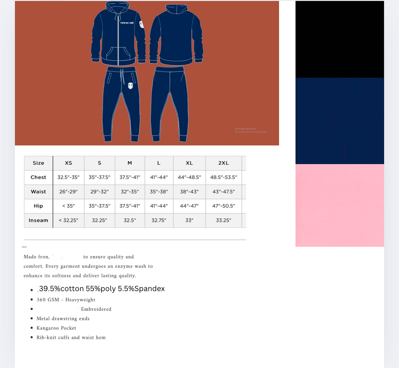 FNO Pink Athletic Sweatsuit Top