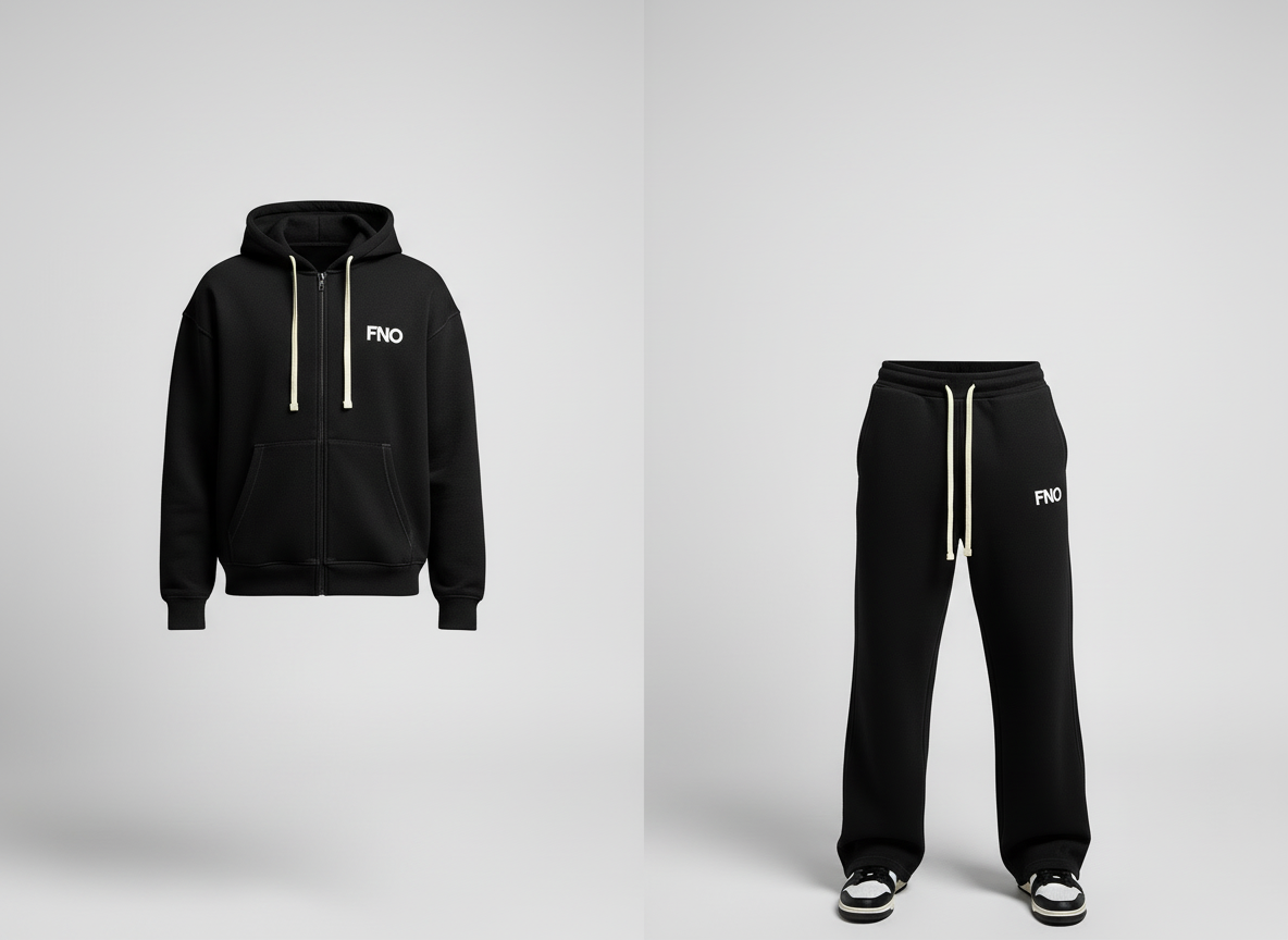 FNO Premium Fleece Sweatsuit – Black