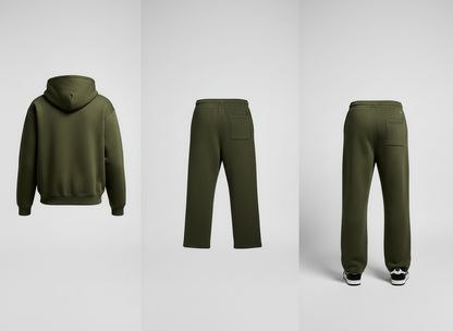 FNO Premium Fleece Sweatsuit – Olive Green