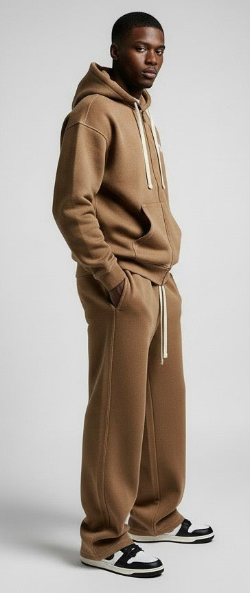 FNO Premium Fleece Sweatsuit  – Tan