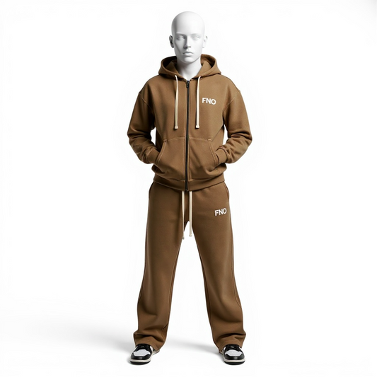 FNO Premium Fleece Sweatsuit  – Tan