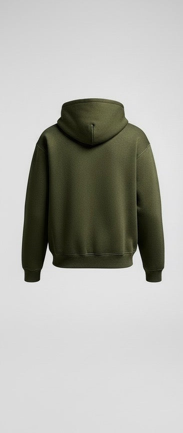 FNO Premium Fleece Hoodie – Olive Green