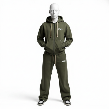 FNO Premium Fleece Sweatsuit – Olive Green