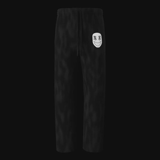 FNO Acid Black Streetwear Sweatsuit Bottom